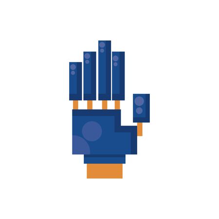 Digital future robot hand icon flat designのイラスト素材