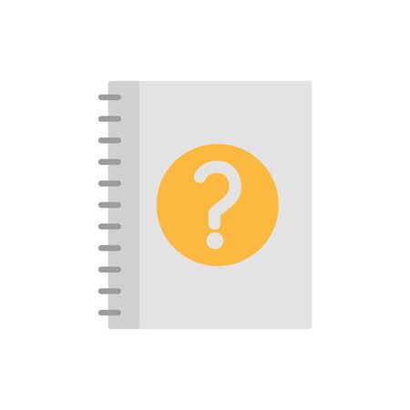 Isolated notebook and help icon flat designのイラスト素材