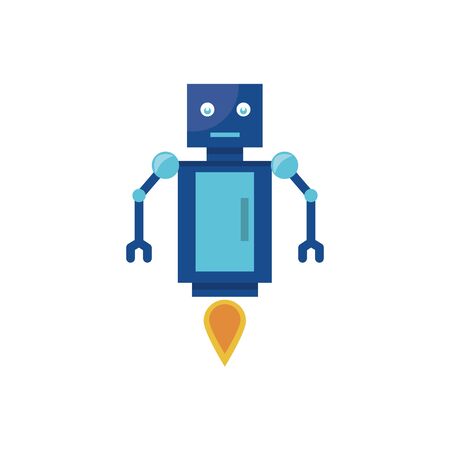 Digital future robot icon flat designのイラスト素材