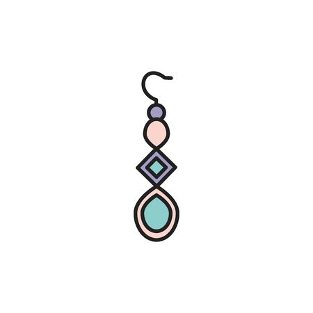 Isolated earring icon fill designのイラスト素材