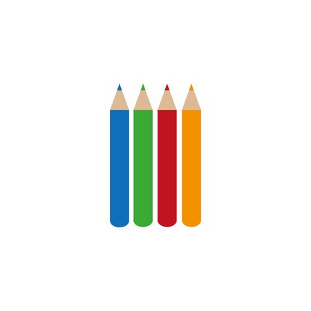colored pencils design, Tool write office object instrument equipment and draw theme Vector illustrationのイラスト素材