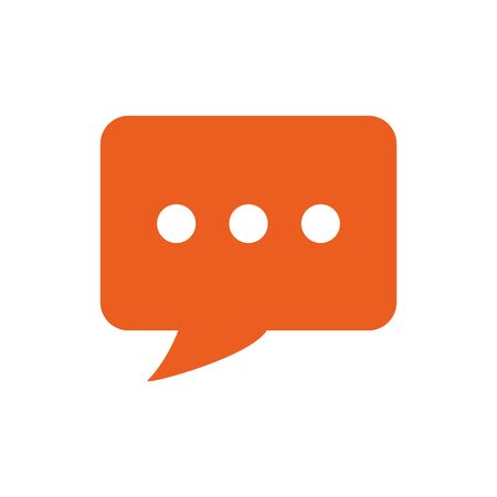 Isolated communication bubble icon flat designのイラスト素材