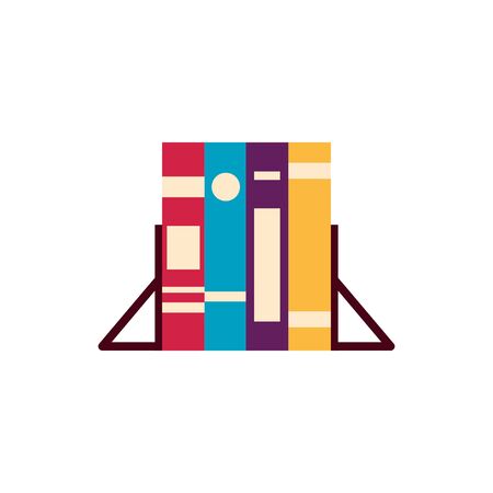 Isolated books flat designのイラスト素材
