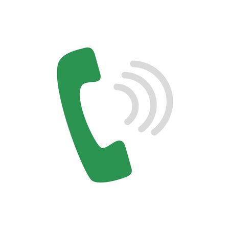 Isolated vintage phone icon flat designのイラスト素材