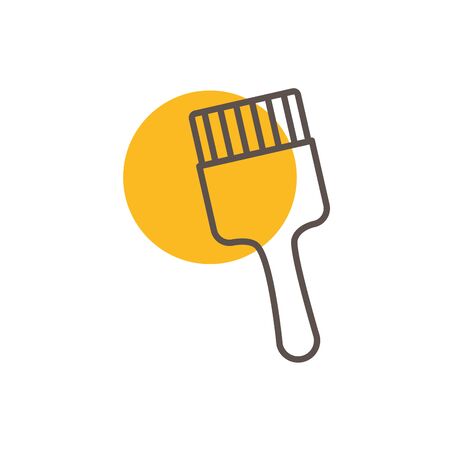 Isolated construction paint brush line designのイラスト素材