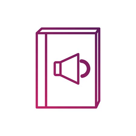 Isolated closed book gradient designのイラスト素材