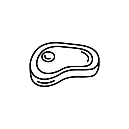 Isolated meat icon line designのイラスト素材