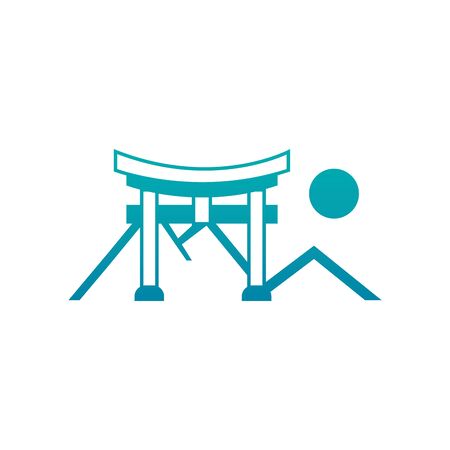 Isolated china arch gradient designのイラスト素材