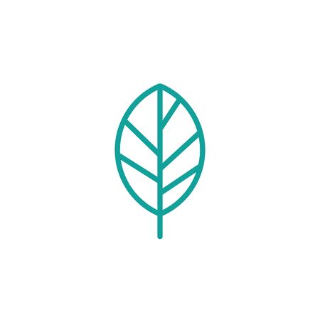 foliage nature leaf icon line greenのイラスト素材