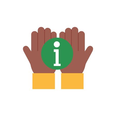 Isolated hands and help icon flat designのイラスト素材