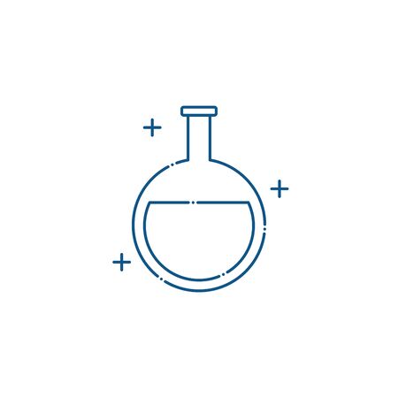 Isolated laboratory flask icon line designのイラスト素材