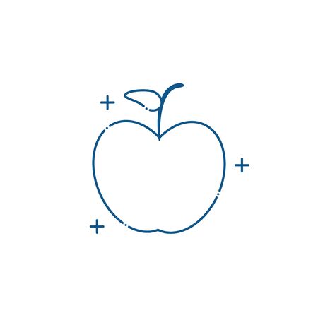 Isolated apple icon line designのイラスト素材