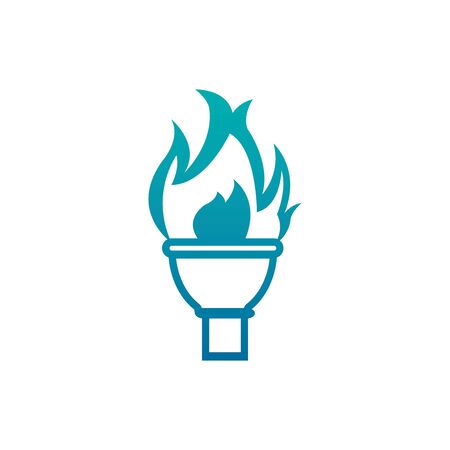 Isolated flame icon gradient designのイラスト素材