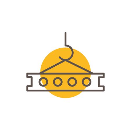 Isolated construction crane line designのイラスト素材