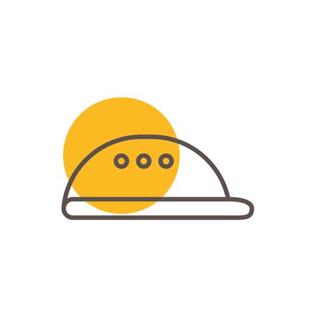Isolated construction helmet line designのイラスト素材