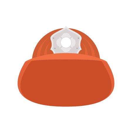 firefighter helmet flat style iconのイラスト素材