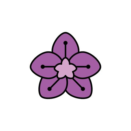 Isolated flower icon fill designのイラスト素材
