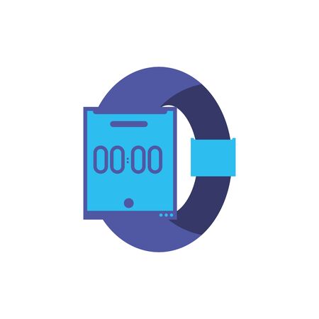 Digital smartwatch icon flat designのイラスト素材