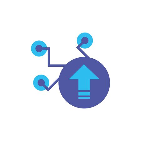 Digital upload icon flat designのイラスト素材