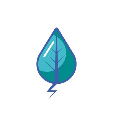 Isolated leaf icon fill designのイラスト素材