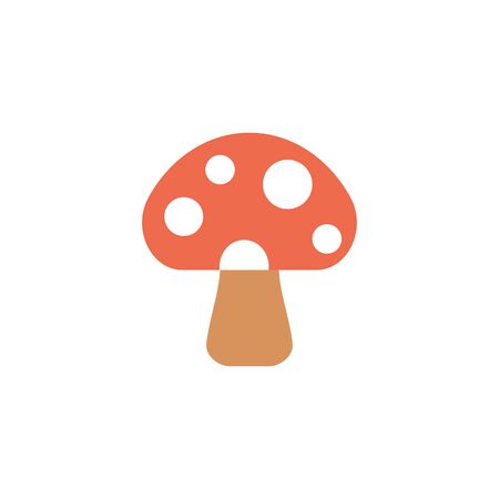 Pointed fungi mushroom design, nature fungus food forest plant and autumn theme Vector illustrationのイラスト素材