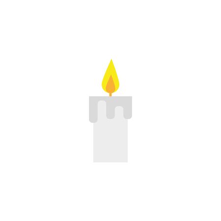 burning candle light flat icon vector illustrationのイラスト素材
