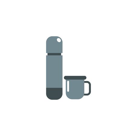 Isolated camping bottle icon flat designのイラスト素材
