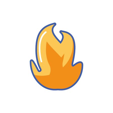 Isolated flame icon fill designのイラスト素材