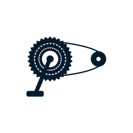 Isolated cycling pedal icon flat designのイラスト素材