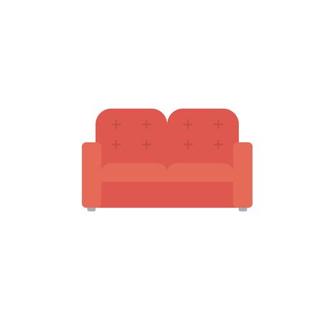 Isolated home couch flat designのイラスト素材