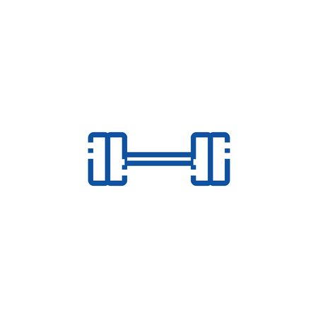 Isolated gym weight line designのイラスト素材