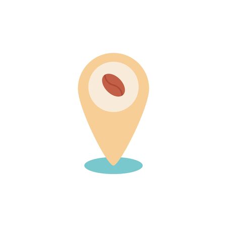 Isolated coffee bean icon flat designのイラスト素材