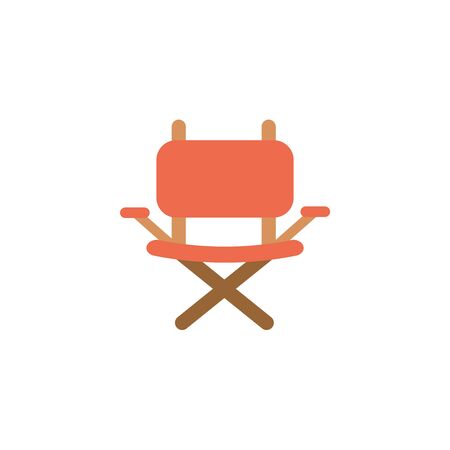 Isolated camping chair icon flat designのイラスト素材