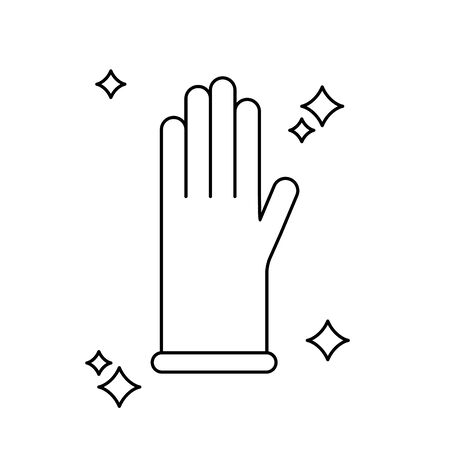 Isolated clean glove line designのイラスト素材