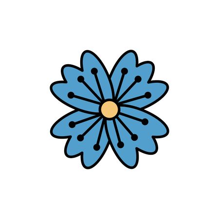 Isolated flower icon fill designのイラスト素材