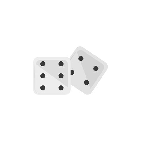 Isolated casino dice flat designのイラスト素材
