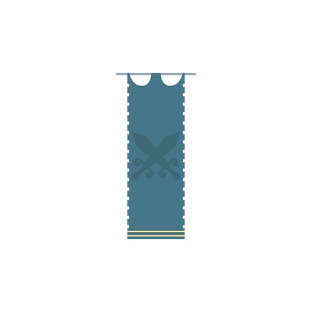 hanging banner antique medieval flat designのイラスト素材
