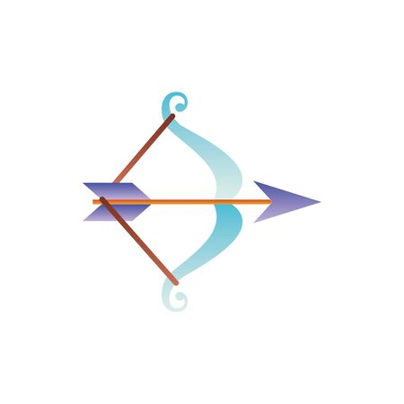 archery bow arrow fantasy gradient styleのイラスト素材