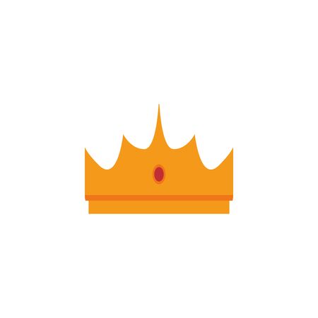 gold crown antique medieval flat designのイラスト素材