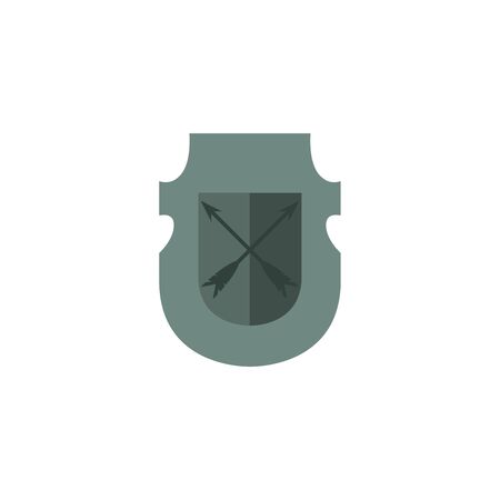shield antique medieval flat designのイラスト素材