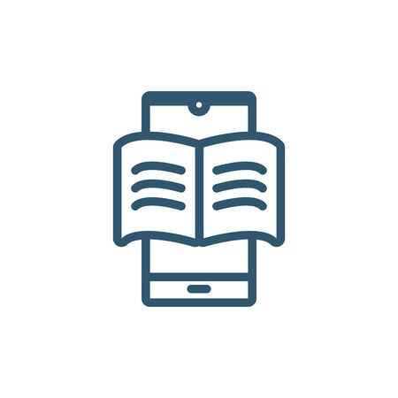 smartphone magnifier research line style iconのイラスト素材