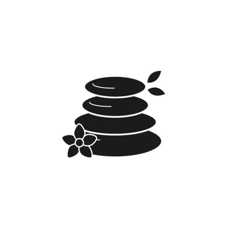 stones spa silhouette style iconのイラスト素材
