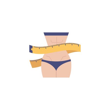 Isolated gym female body flat designのイラスト素材