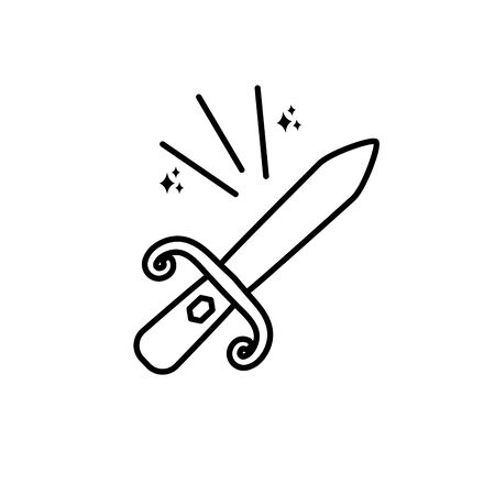imagination mystery magic line style iconのイラスト素材