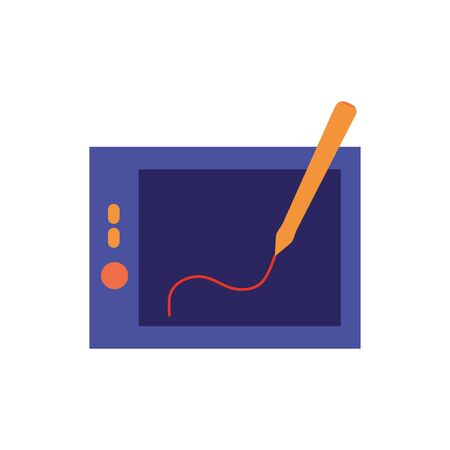 Designer digital tablet flat designのイラスト素材