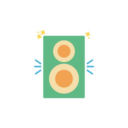 speaker sound celebration party flat icon designのイラスト素材