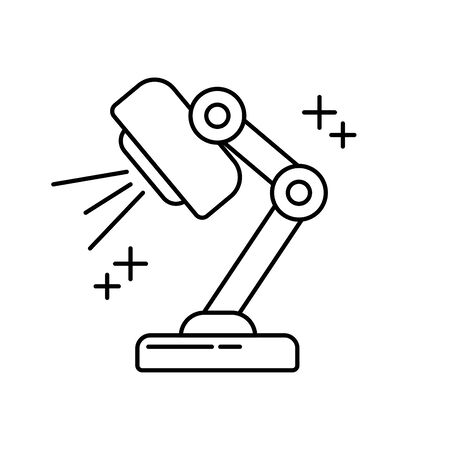 desk lamp office line icon styleのイラスト素材