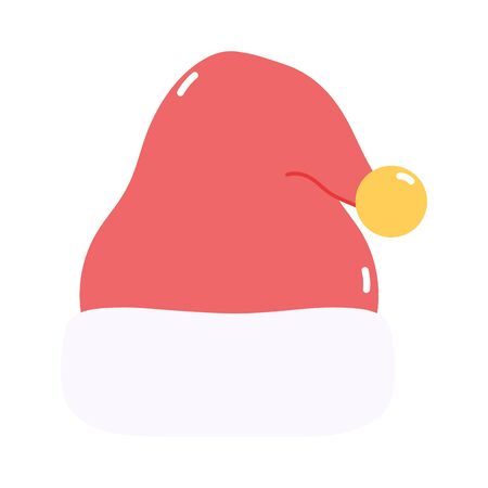 merry christmas hat of santa decoration iconのイラスト素材