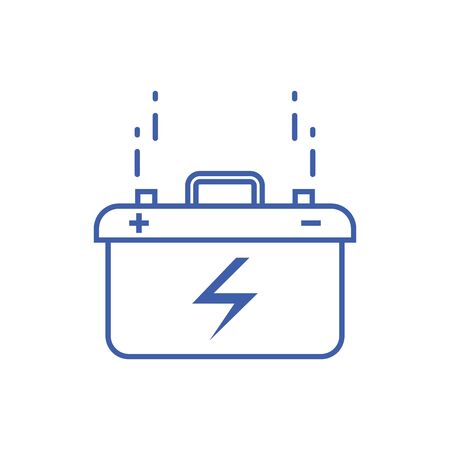 Isolated battery icon line designのイラスト素材