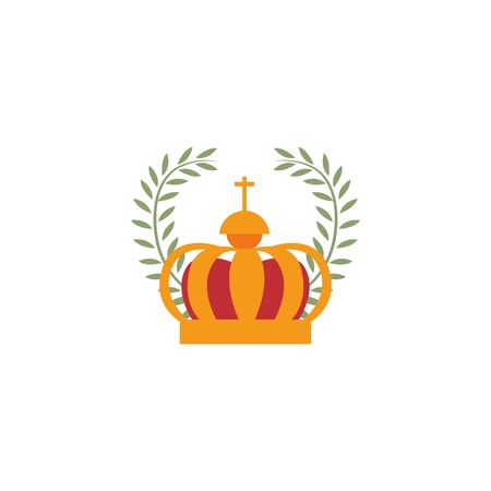 crown emblem antique medieval flat designのイラスト素材
